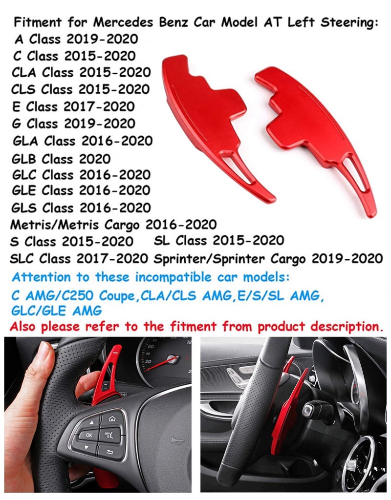 TTCR-II تمديد مجداف عجلة القيادة TTCR-II لسيارة Mercedes A/G Class 2019-2022 C/CLS 2015-2021 E/SL/SLC 2017-2020 GLA/GLC/GLE/S 2016-2022 GLS 2017-2021 موسع مجداف التحول من الألومنيوم - Image 3